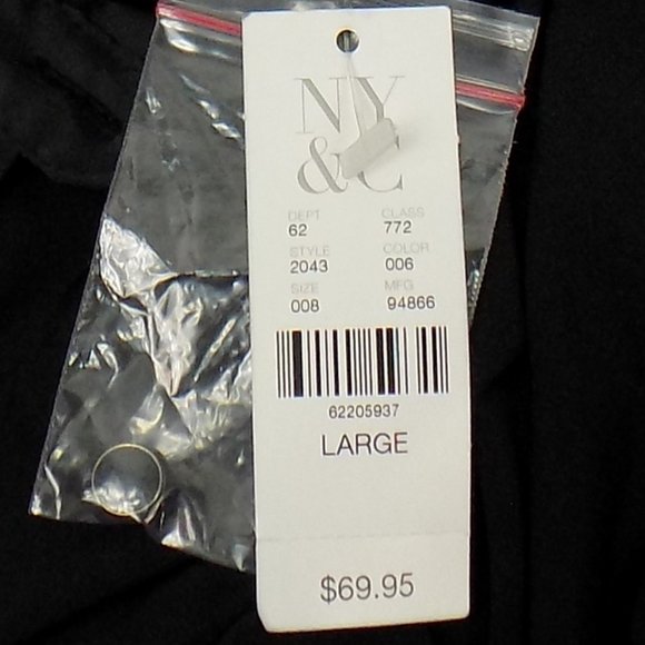 New York & Co Black Formal Dress Size L NWT - Picture 10 of 11